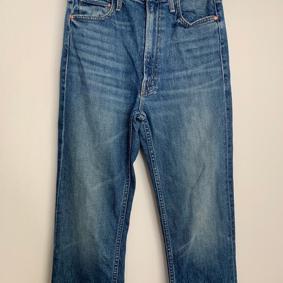 Mother High Waisted Rider Skimp Straight Leg Jeans In Cowboys Don’t Cry Size 26 - Picture 3 of 16